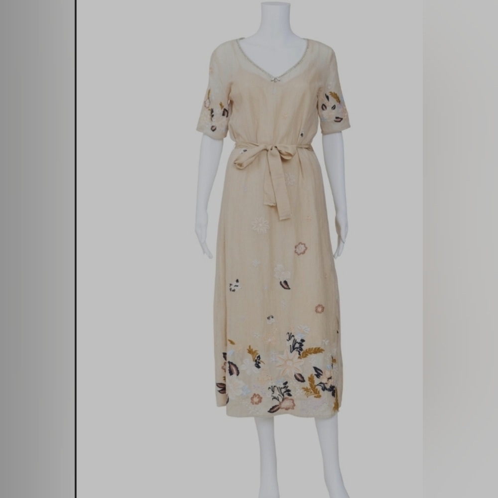 Forte Forte Maxi Dress Cotton & Viscose 18 Inches Ptp Small/Medium